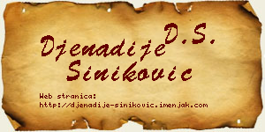 Đenadije Šiniković vizit kartica